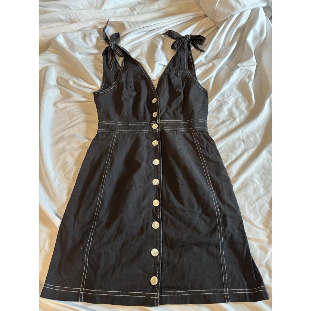 Free People Cotton Button Up Mini Dress Size 0 NWT